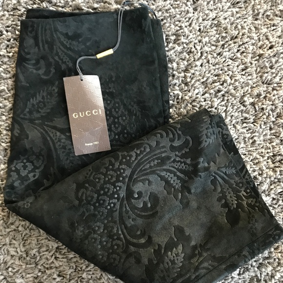 Gucci Flocked suede leather pencil skirt NWT - Picture 5 of 8